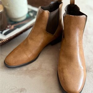 Loft Tan Leather Chelsea Boots